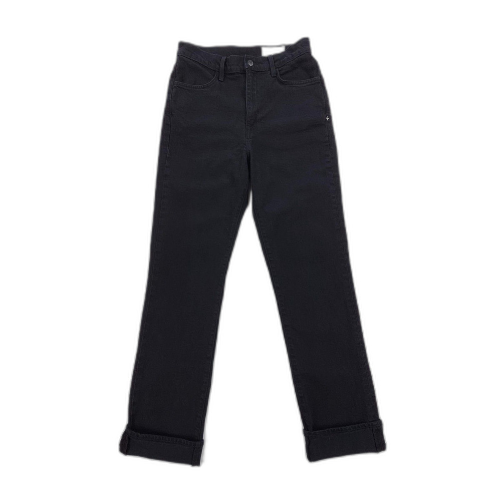 IMOGENE + WILLIE Sophie Straight Jean Black Quiet Luxury 70s Boho Clean Girl 28
